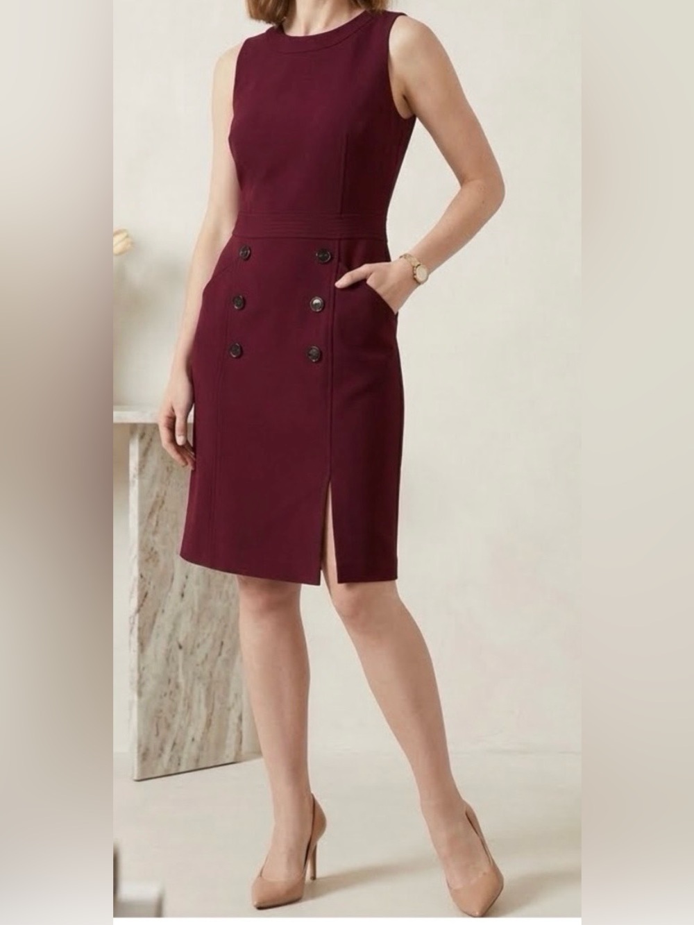 Banana Republic Rich Burgundy Dress